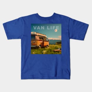 Van Life Camper RV Outdoors in Nature Kids T-Shirt